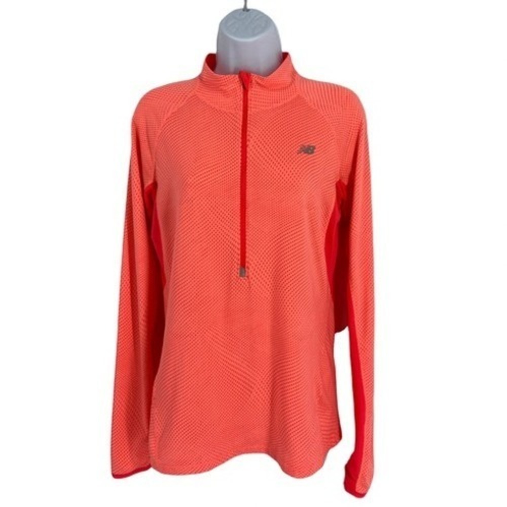 New Balance Performance Sweater Orange‎ Workout Athleisure Medium Yoga Running